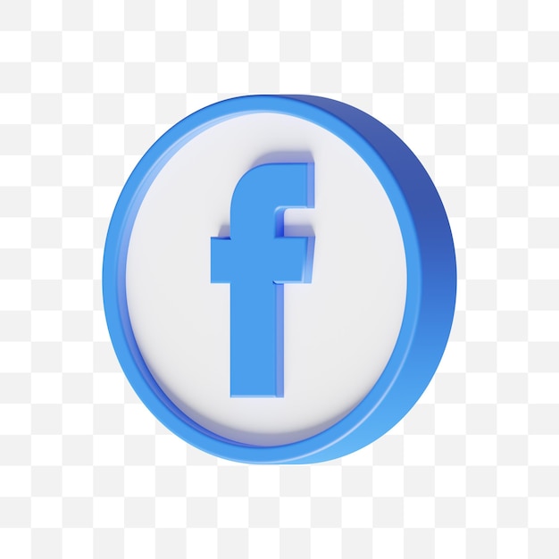 PSD facebook sociale media icoon 3d