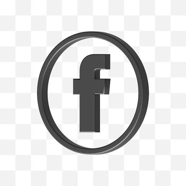 PSD facebook sociale media icoon 3d