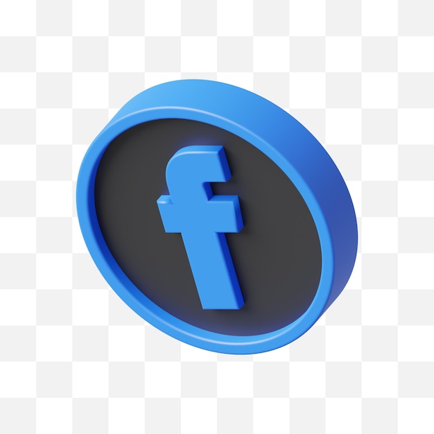 PSD facebook sociale media icoon 3d