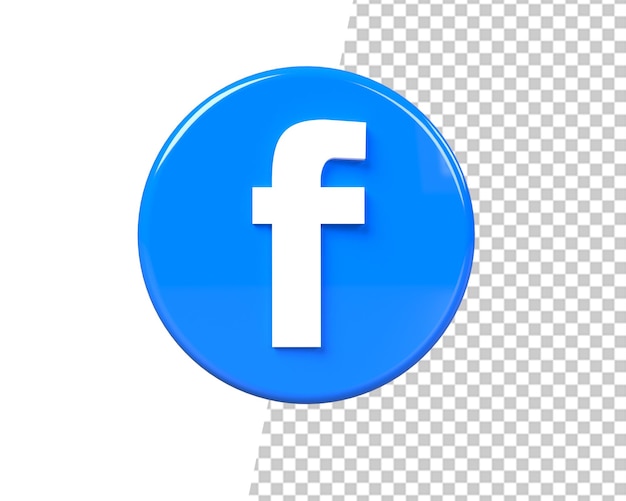 PSD facebook sociale media logo 3d-pictogram