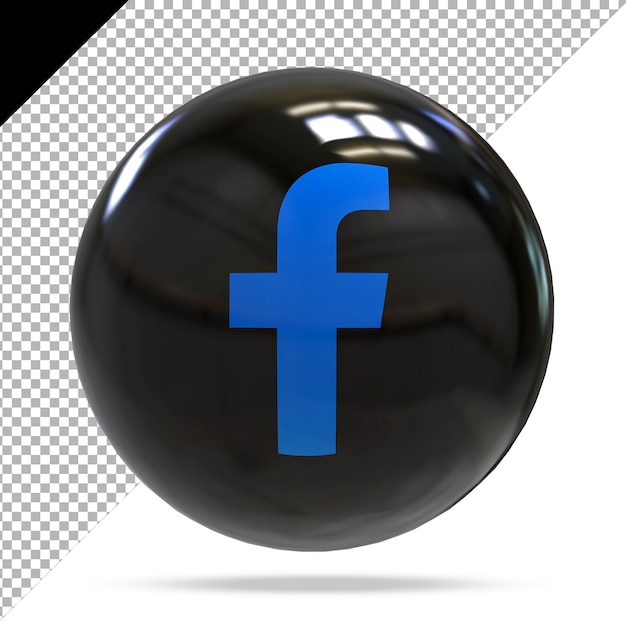 Facebook sociale media zwarte 3D-stijlen