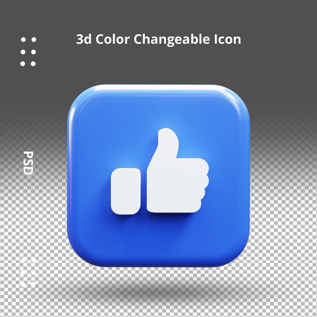 Facebook sociale medier like tegn ui ikon 3d