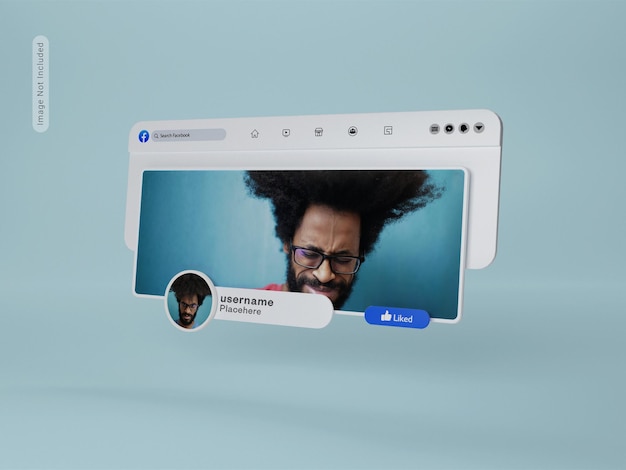 페이스북 UI 3D 목업