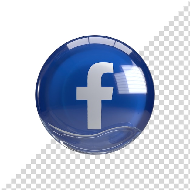 PSD Иконка facebook3d для композиции psd