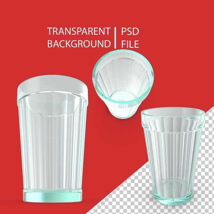 PSD faceted glass png