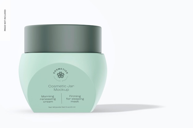 facial mask jar mockup front view