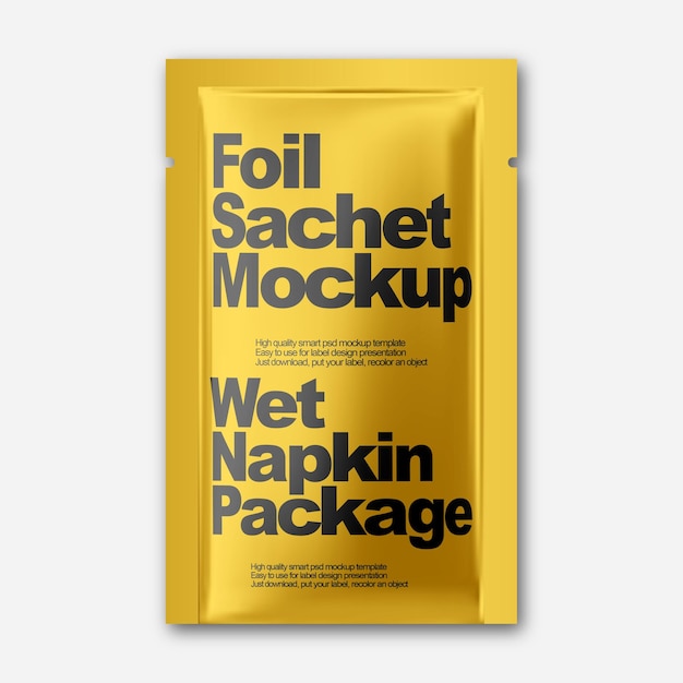 Facial mask sachet psd template cosmetic face mask package design