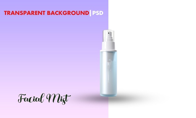 Facial mist transparent background psd file