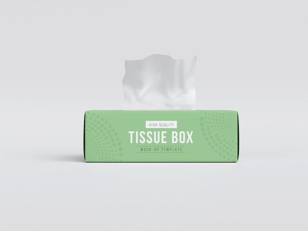 PSD facial tissue box mockup