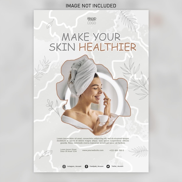 facial treatment flyer template