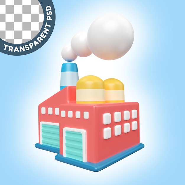 Factory 3d illustration icon