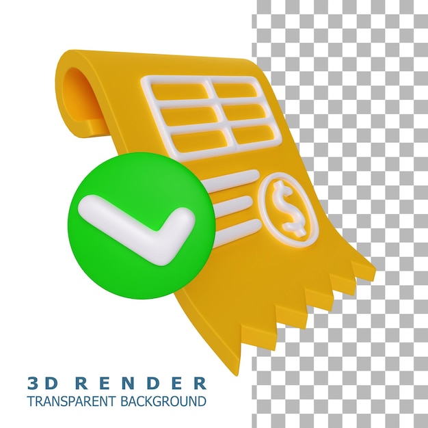 Factuur 3d render