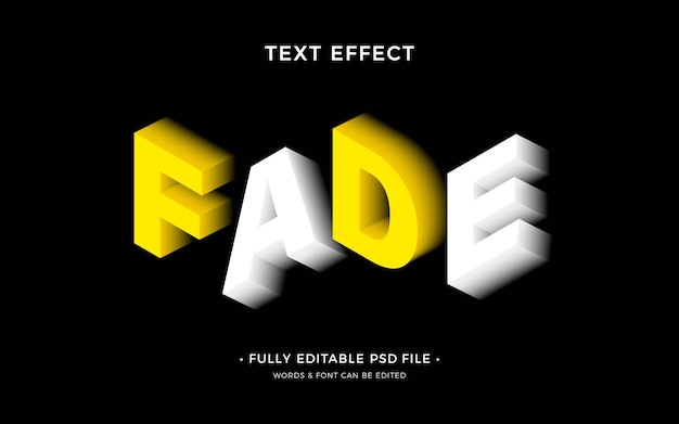 PSD fade out text effect design