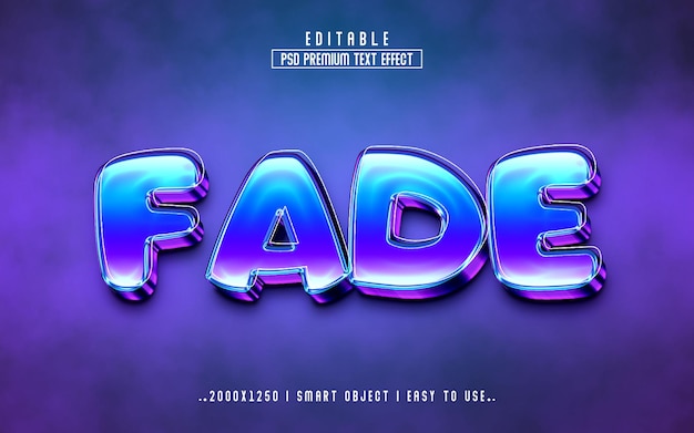 Fade psd editable text effect