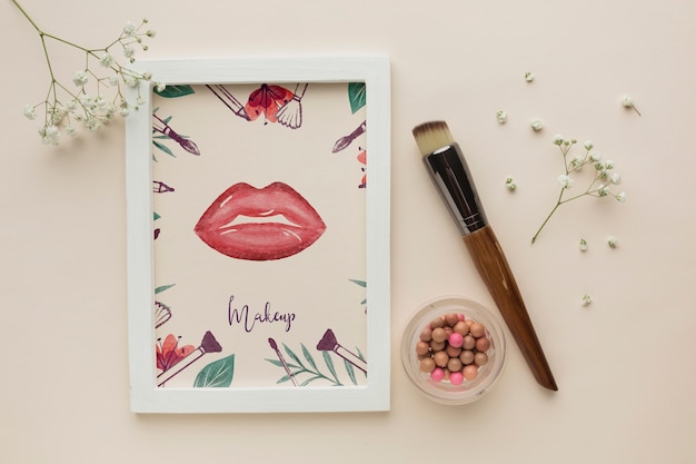 fahionable makeup concept mock-up
