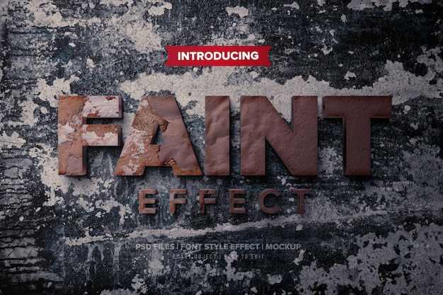 Faint 3d premium text effect