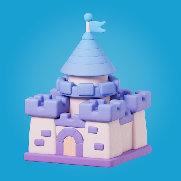 ไอคอนปราสาทเทพนิยาย 3D