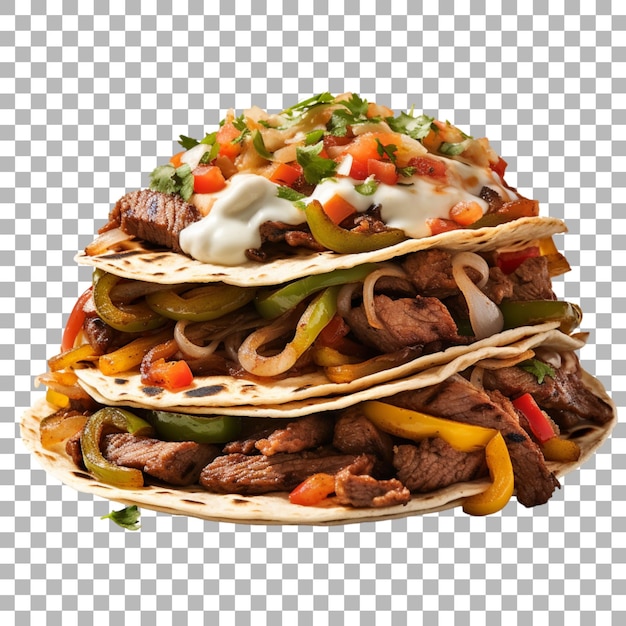 Fajitas on transparent background