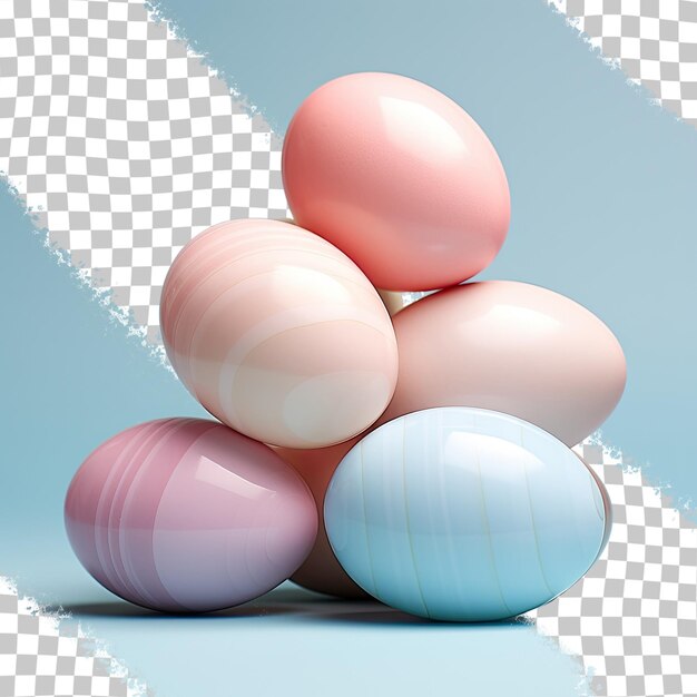 PSD fake easter eggs on a transparent background