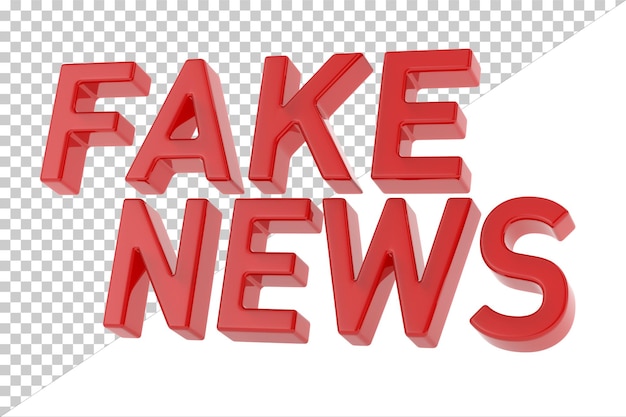 Fake news on white background Isolated 3D illustration