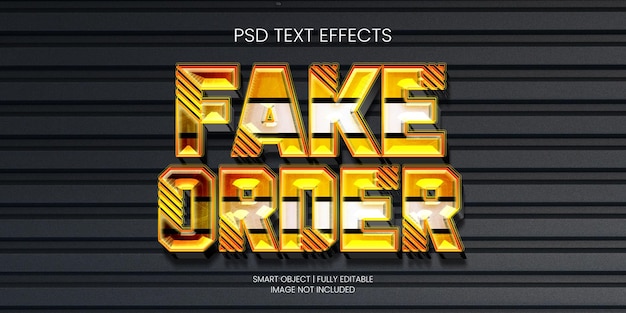 PSD fake order text effect