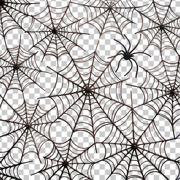 PSD fake spiderwebs on transparent background
