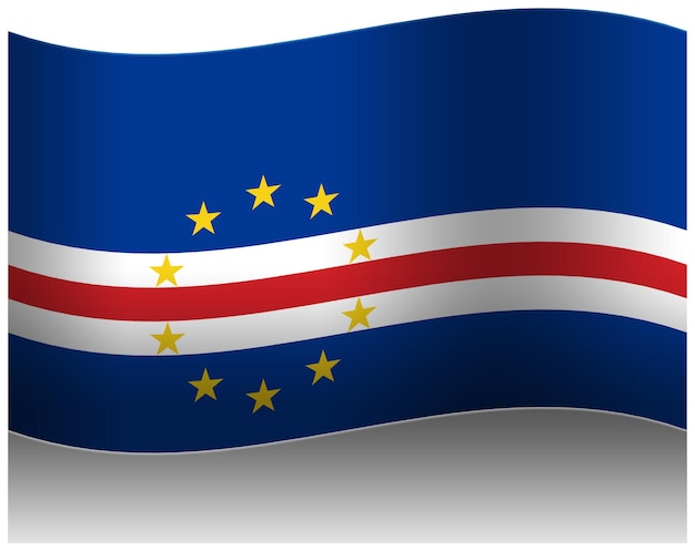 PSD fala flagi cape verde 3d