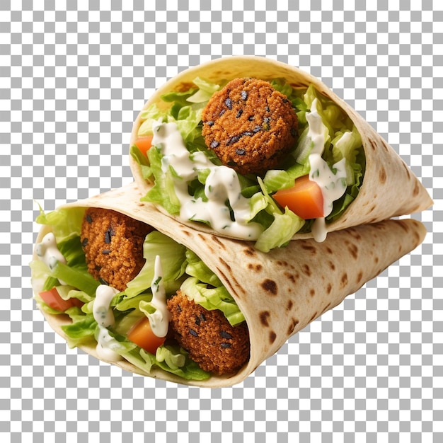 PSD falafel na przezroczystej podłoży