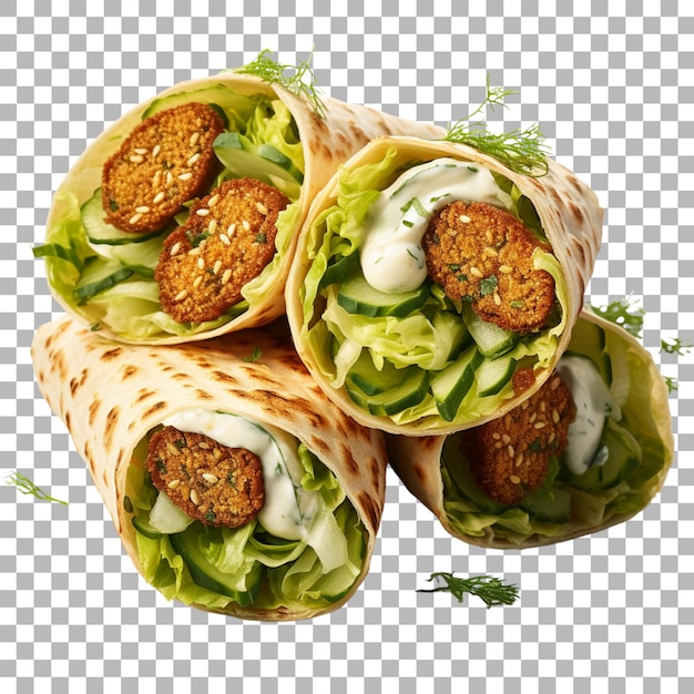 PSD falafel warp on transparent background