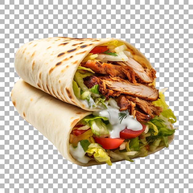 Falafel warp on transparent background