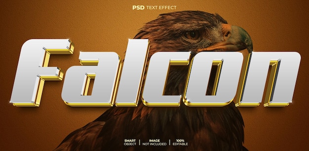 Falcon 3D editable text effect