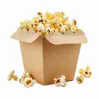 PSD fallen popcorn in box