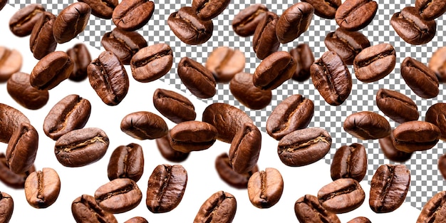 PSD 落ちてくるコーヒー豆はシームレスなパターンを分離しました