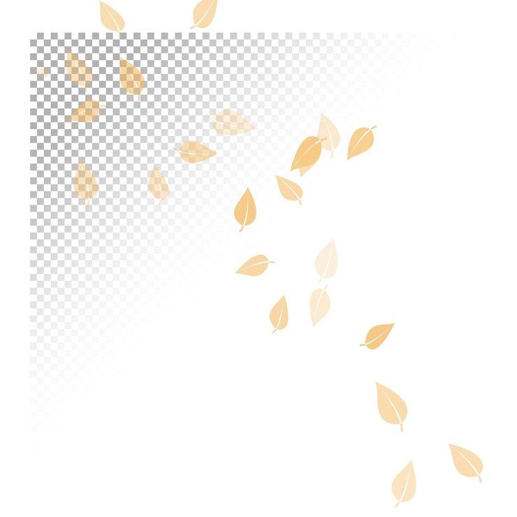 PSD falling flying autumn leaves background autumn orange leaf isolated
