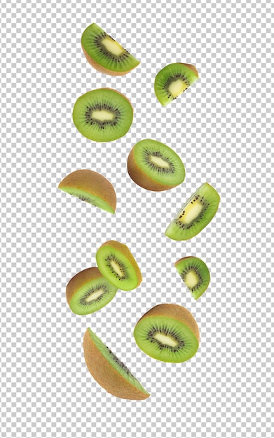 Kiwi che cadono per il tuo design