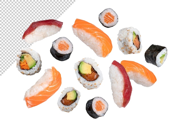 Modello di sushi maki che cade