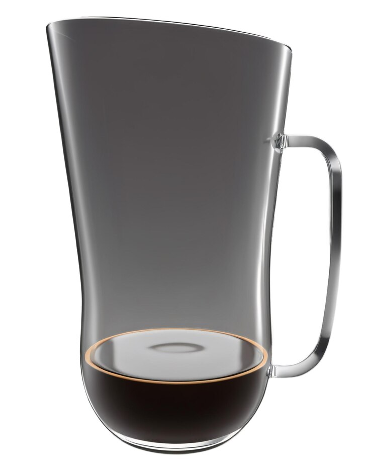 PSD falling mug with coffee or tea isolated on white background and png