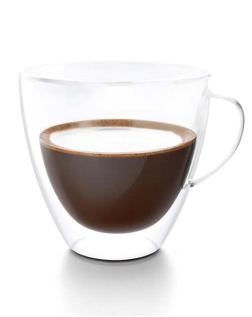 falling mug with coffee or tea isolated on white background and png
