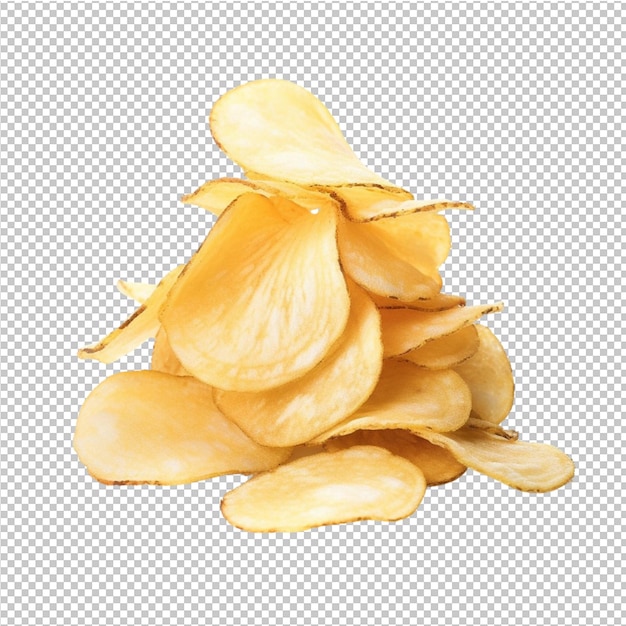 PSD falling potato chips