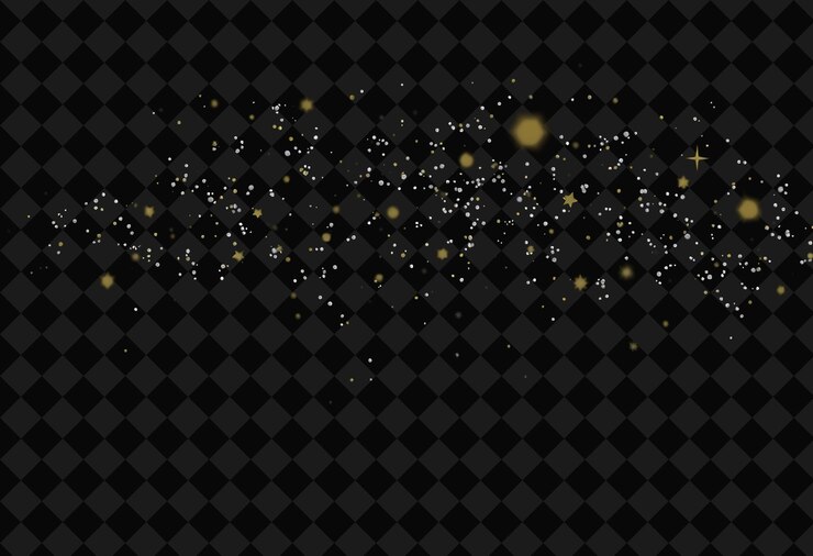 PSD falling snow on a black background