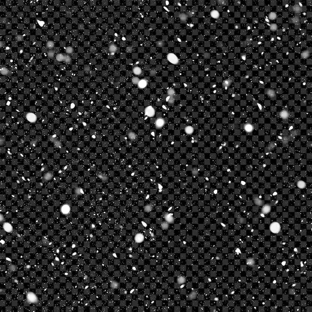 PSD falling snow on transparent background