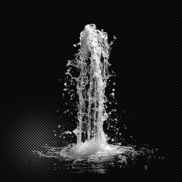 PSD falling water effect transparent background