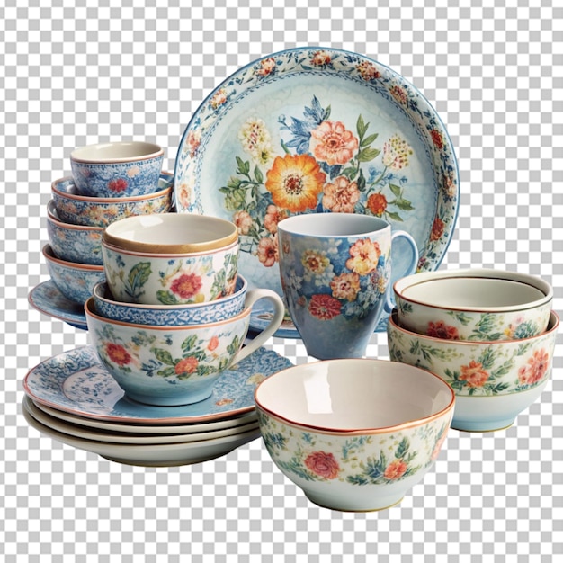 PSD falower crockery set