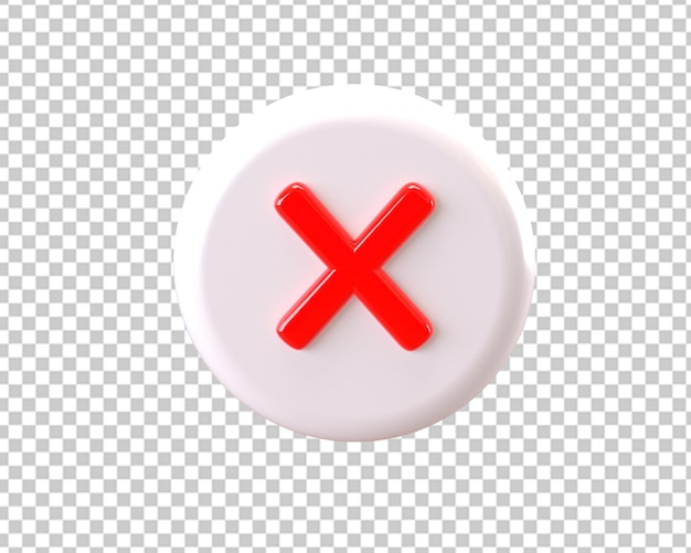 False wrong icon 3d render