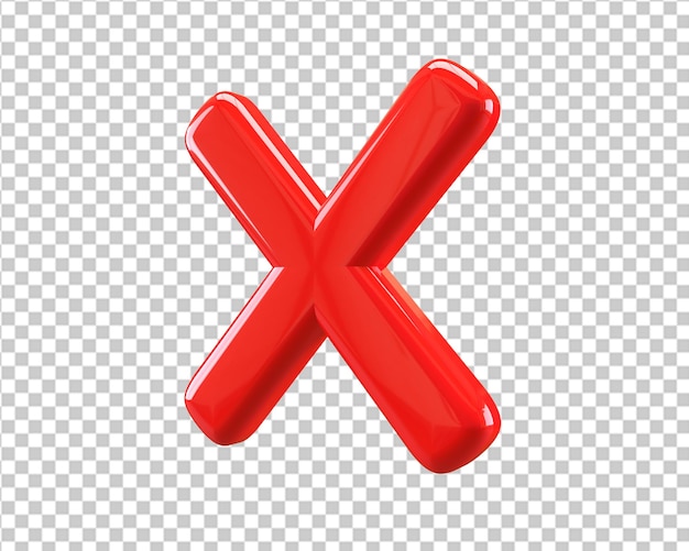 False x wrong icon 3d