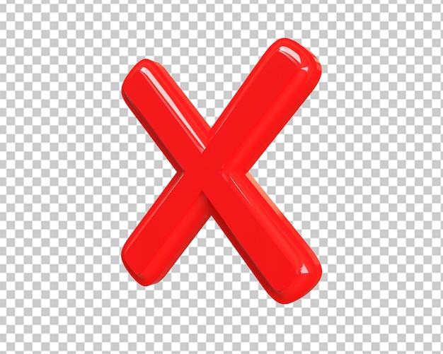 PSD false x wrong icon 3d