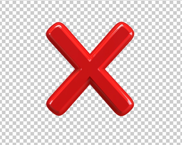 False x wrong icon 3d