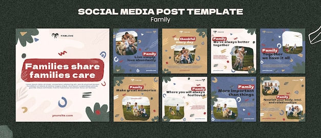 families care instagram posts template