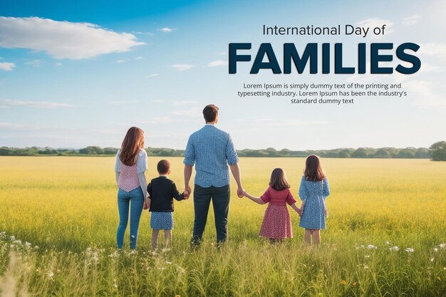 PSD family day psd banner design