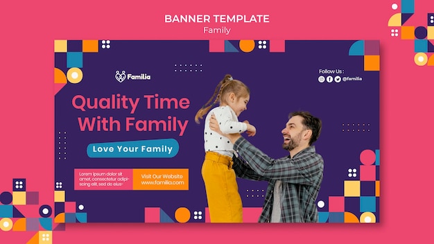 PSD family inspired banner template